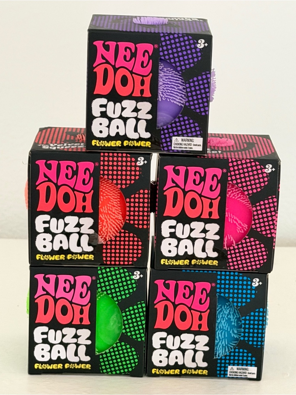 Needoh Flower Power Fuzzball Bundle (Set of 5)